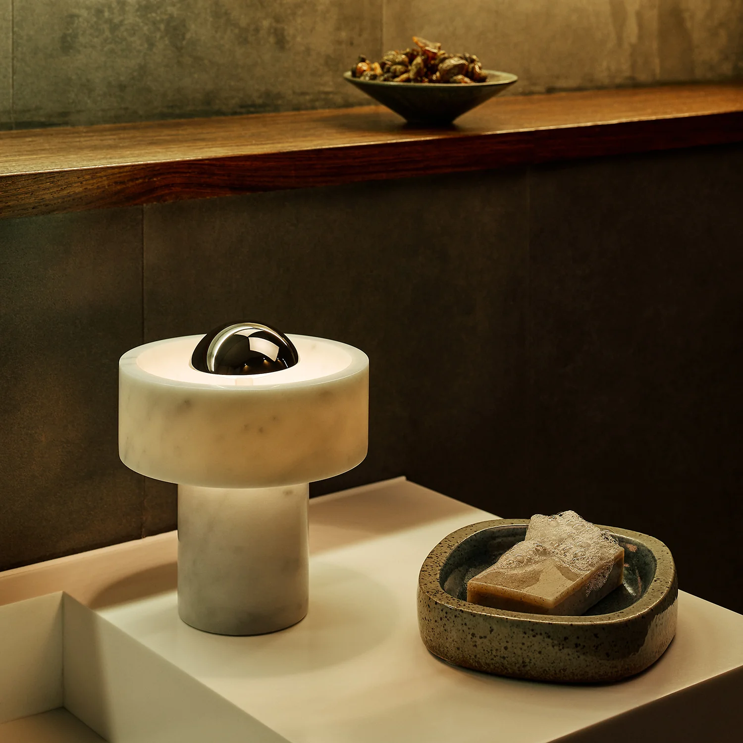 tom dixon | stone portable lamp | silver - Image 7