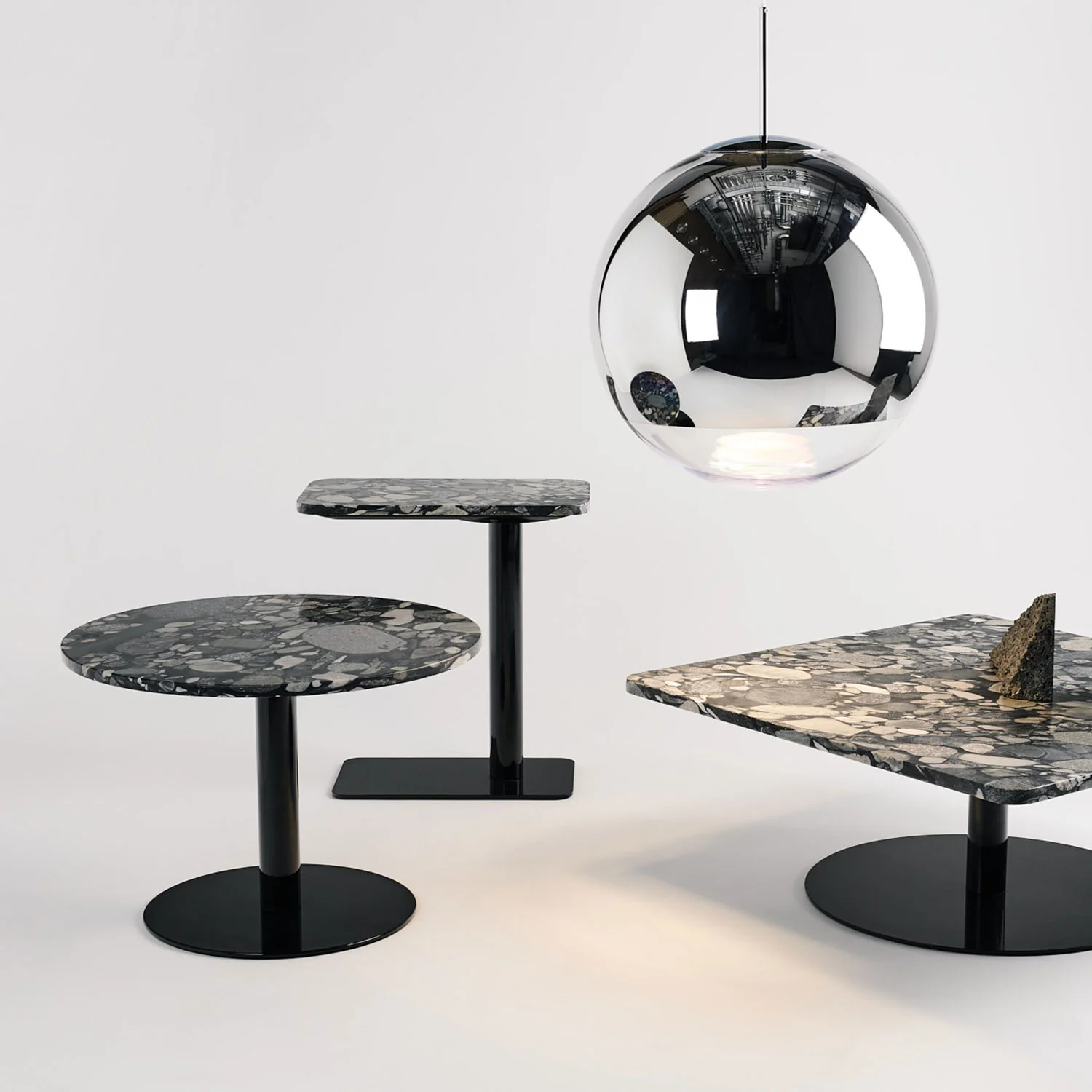 tom dixon | stone table rectangle | pebble marble - Image 6