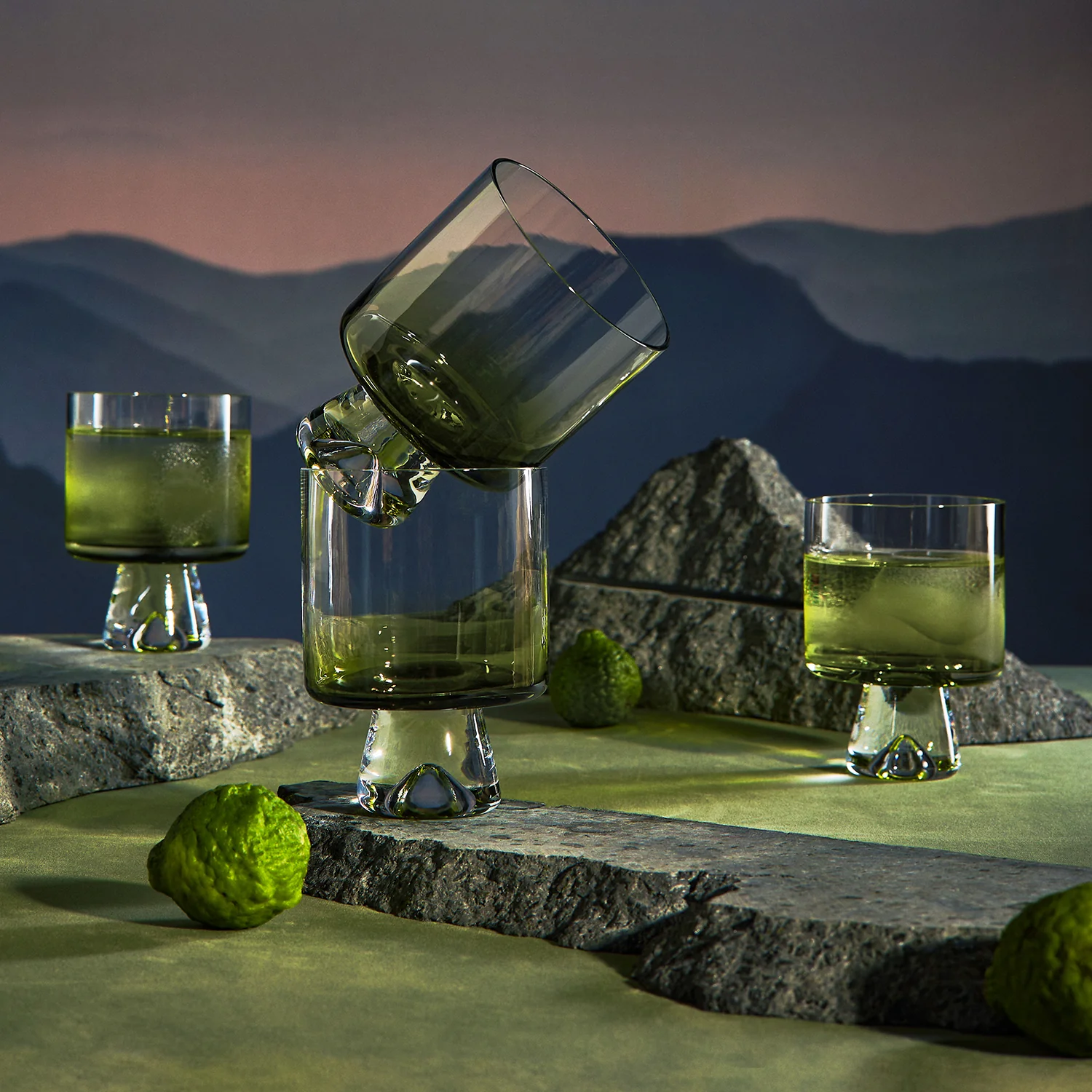 tom dixon | tank low ball glass | set of 4 | green - limited edition - Image 2
